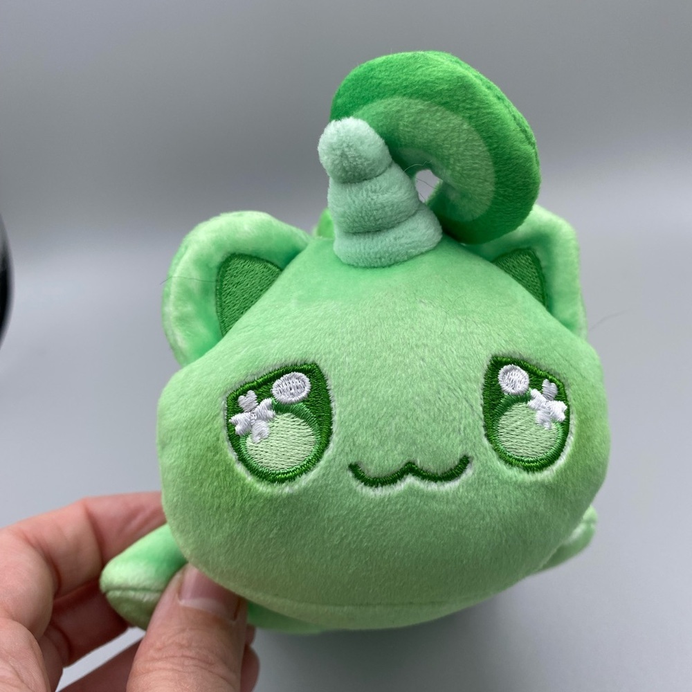 2024 Aphmau MeeMeows Clover GREEN UNICORN CAT‎ 6” L Plush